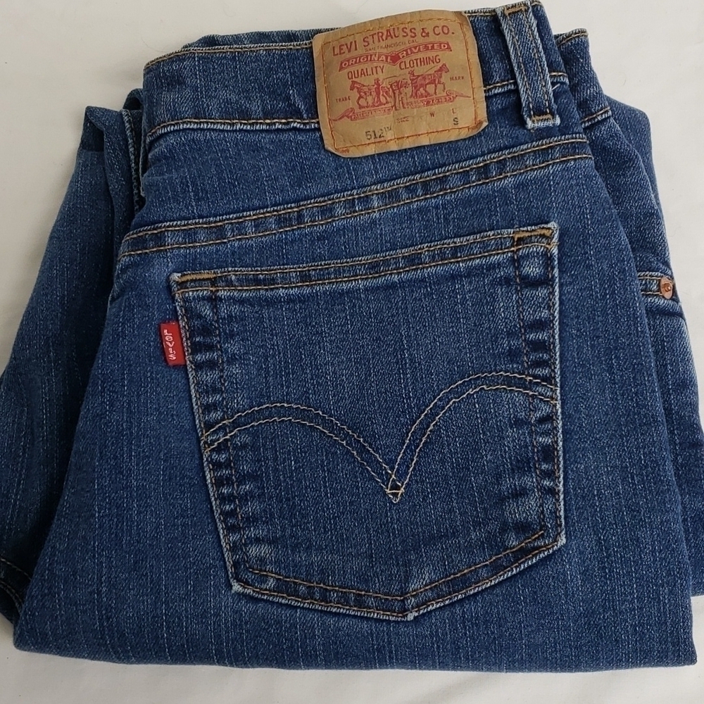 LEVI'S 512 Classic Slim Fit Stretch Tapered Leg High Waist 12S EUC - Picture 11 of 11